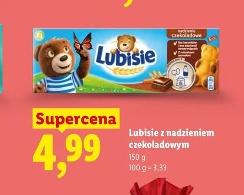 Lubisie z nadzieniem czekoladowym promocja w Lidl