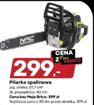 Pilarka spalinowa NAC poj. silnika 51,7cm³ dł. prowadnicy 40cm promocja w Bricomarche