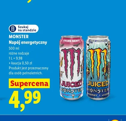 Napój energetyczny Monster Juiced Viking Berry promocja w Lidl