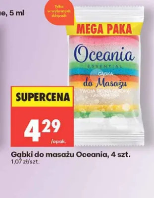 Gąbki do masażu Oceania promocja w Biedronka