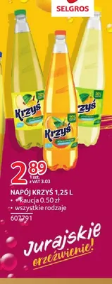 Napój Krzyś promocja w Selgros