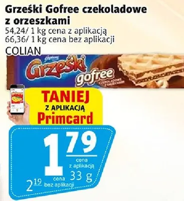 Grzeski Gofree czekoladowe z orzeszkami promocja w Prim Market