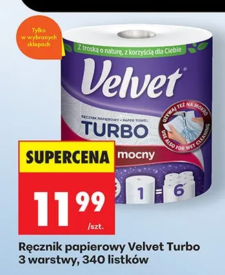 Ręcznik papierowy Turbo mocny, 340 listków promocja w Biedronka