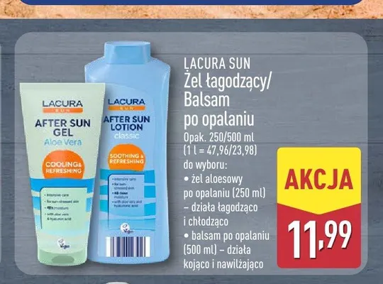 Balsam po opalaniu classic Lacura Sun promocja w Aldi