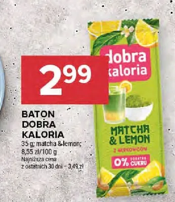 Baton matcha & lemon Dobra Kaloria promocja w Stokrotka