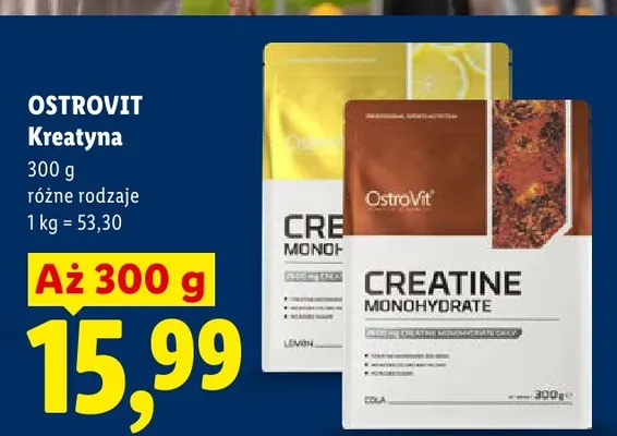 Kreatyna OstroVit Creatine Monohydrate Cola promocja w Lidl