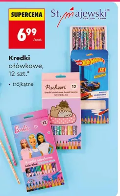 Kredki ołówkowe trójkątne, 12 szt. promocja w Biedronka