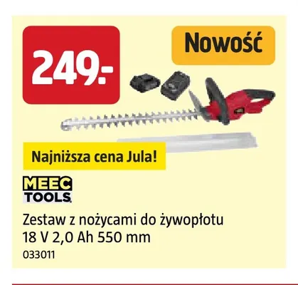 Zestaw z nożycami do żywopłotu 550 mm Meec Tools promocja w Jula