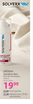 Sensitive Skin krem do demakijażu Solverx promocja w Hebe