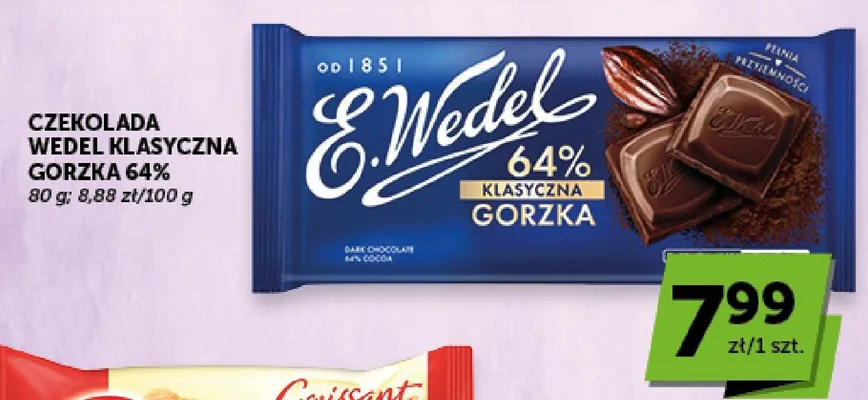 Czekolada klasyczna gorzka 64% E.Wedel promocja w Groszek