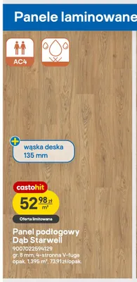 Panel podłogowy Dąb Starwell promocja w Castorama