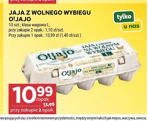 Jaja z wolnego wybiegu klasa L O!Jajo promocja w Stokrotka