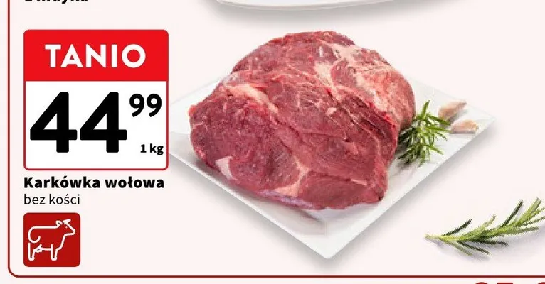 Karkówka wołowa bez kości promocja w Intermarche