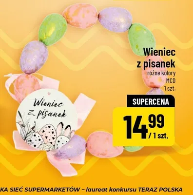 Wieniec z pisanek różne kolory promocja w POLOmarket