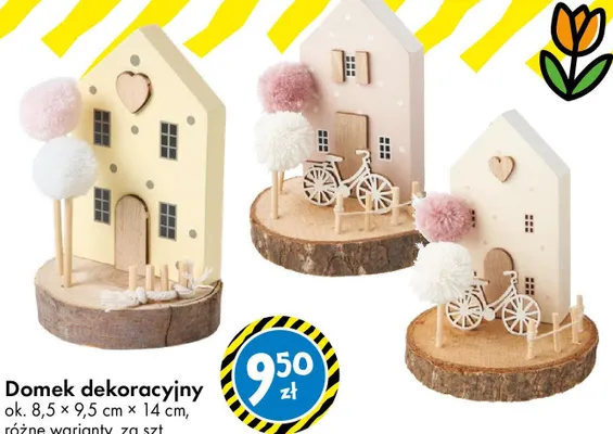 Domek dekoracyjny ok. 8,5 × 9,5 cm × 14 cm, różne warianty promocja w Tedi