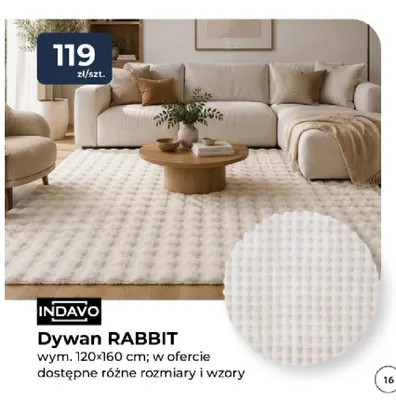 Dywan Rabbit 120x160 cm Indavo promocja w PSB Mrówka