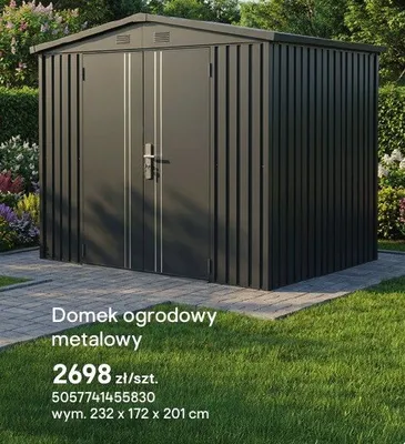 Domek ogrodowy metalowy promocja w Castorama