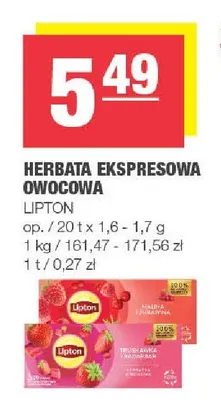Herbata ekspresowa owocowa promocja w SPAR