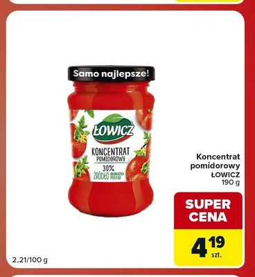Koncentrat pomidorowy Łowicz promocja w Carrefour Market