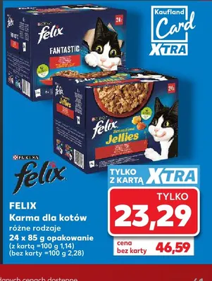Karma dla kotów Felix 24-pak 85 g promocja w Kaufland