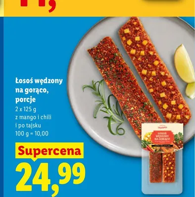 Łosoś wędzony na gorąco porcje po tajsku 2-pak Superfish promocja w Lidl