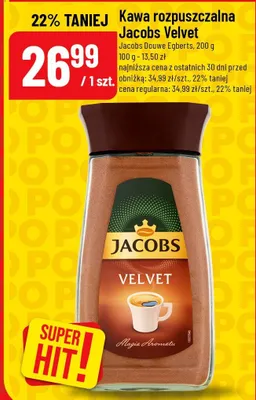 Kawa rozpuszczalna Jacobs Velvet promocja w POLOmarket