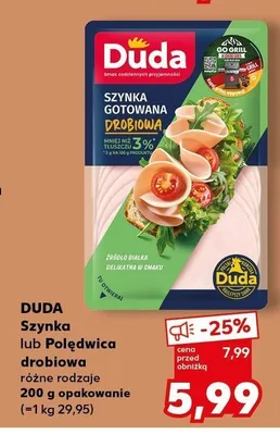 Polędwica drobiowa Duda promocja w Kaufland