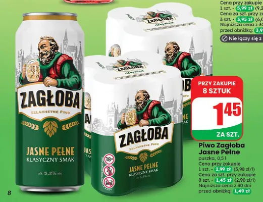 Piwo Zagłoba promocja w Dino