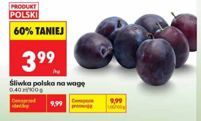 Śliwka polska na wagę promocja w Biedronka