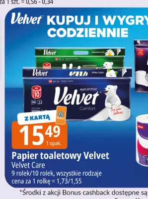 Papier toaletowy Velvet promocja w Leclerc