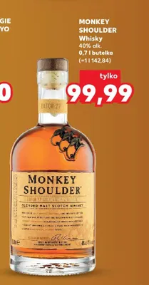 Whisky Monkey Shoulder 40% alk. promocja w Kaufland