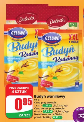 Budyń waniliowy Gellwe promocja w Dino