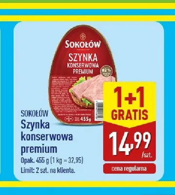 Szynka konserwowa premium Sokołów promocja w Aldi