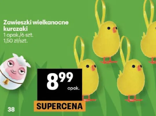 Zawieszki wielkanocne kurczaki promocja w Delikatesy Centrum