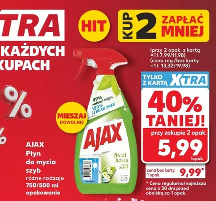 Płyn do mycia szyb Ajax promocja w Kaufland