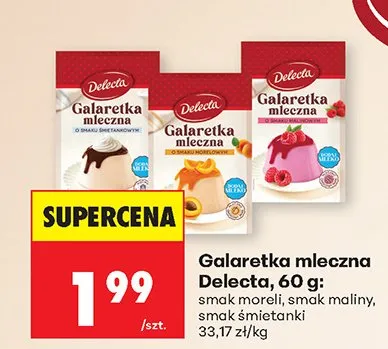 Galaretka mleczna smak maliny promocja w Biedronka