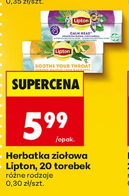 Herbatka ziołowa Lipton promocja w Biedronka