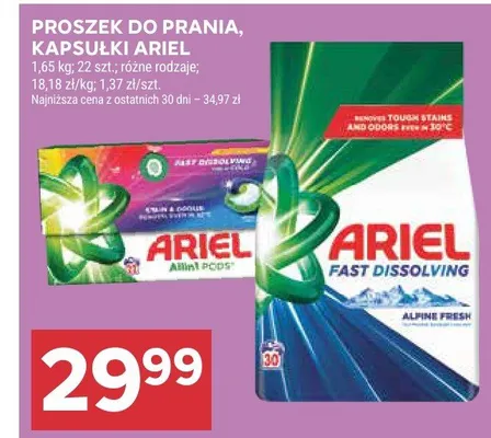 Kapsułki do prania Ariel promocja w Stokrotka