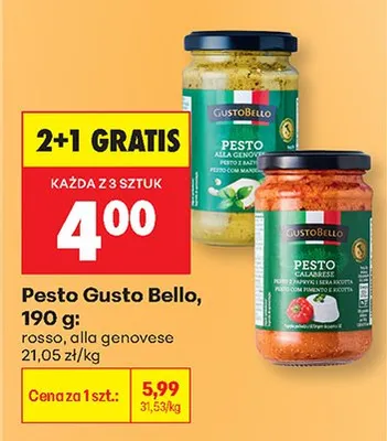 Pesto alla genovese 190g promocja w Biedronka