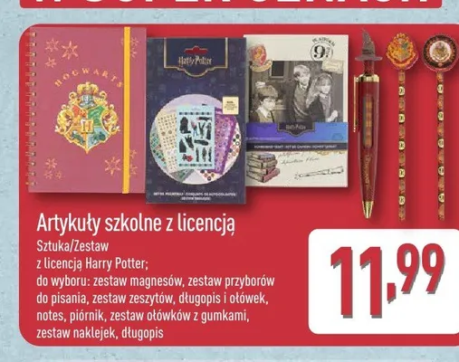 Zestaw naklejek z licencją Harry Potter promocja w Aldi