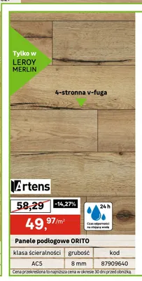 Panele podłogowe Artens Orito 8 mm AC5 promocja w Leroy Merlin