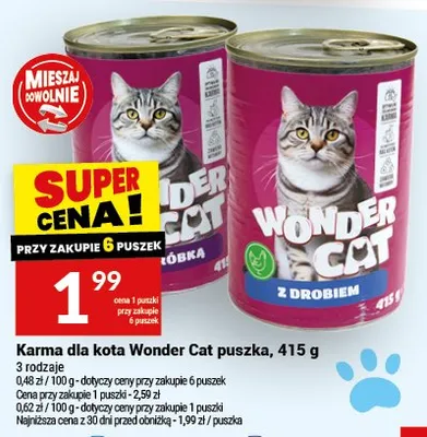 Karma dla kota Wonder Cat puszka promocja w Twój Market