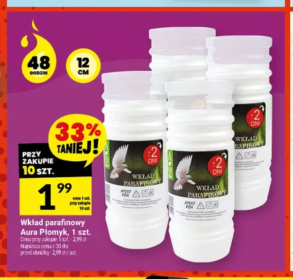 Wkład parafinowy Aura Płomyk promocja w Twój Market