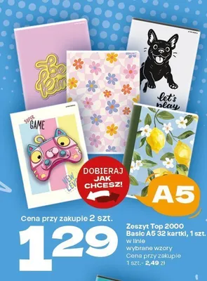 Zeszyt w linie Top 2000 Basic A5 32 kartki promocja w Twój Market