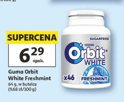 Guma do żucia Orbit White Freshmint promocja w Auchan