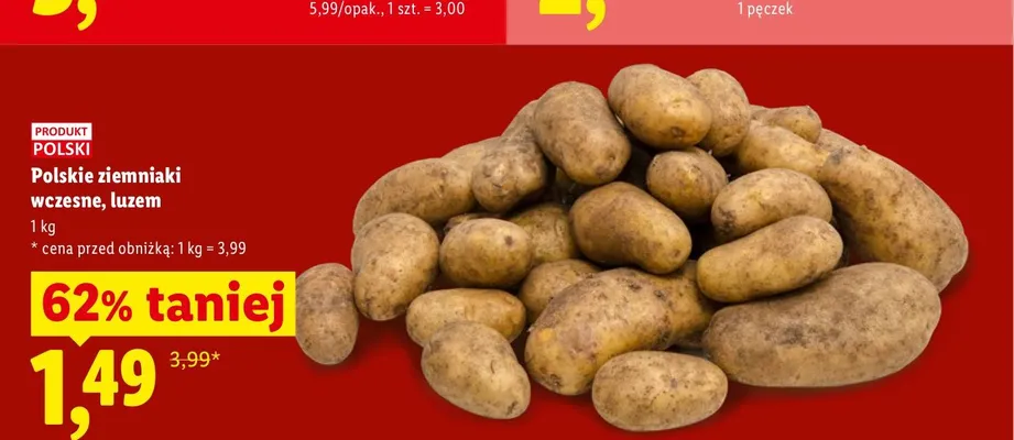 Ziemniaki wczesne polskie luzem promocja w Lidl