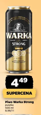 Piwo Warka Strong promocja w Netto