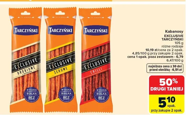 Kabanosy Exclusive promocja w Carrefour