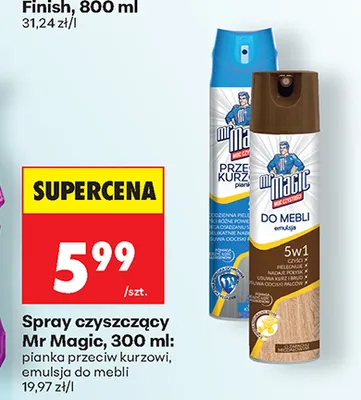Spray czyszczący Mr Magic pianka przeciw kurzowi promocja w Biedronka