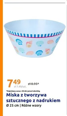 Miska z tworzywa sztucznego z nadrukiem Ø 25 cm promocja w Action